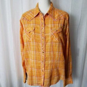 Ultra Twenty X Embellished Western Button Down Blouse